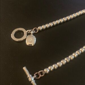 Lauren Ralph Lauren Silver Tone Beaded Bracelet